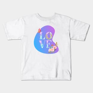 Floral Love design Kids T-Shirt